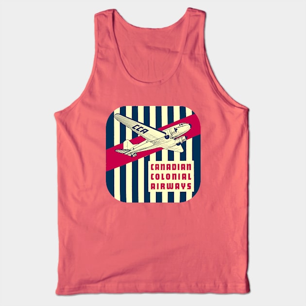 Canadian Colonial Airlines Tank Top by Midcenturydave